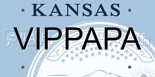 VIPPAPA Kansas License Plate