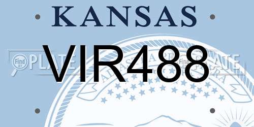 VIR488 Kansas License Plate