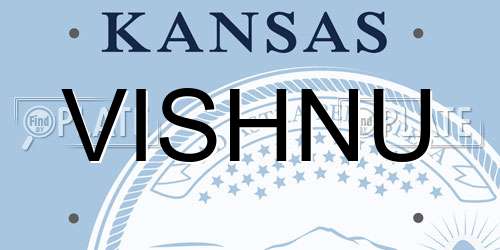 VISHNU Kansas License Plate