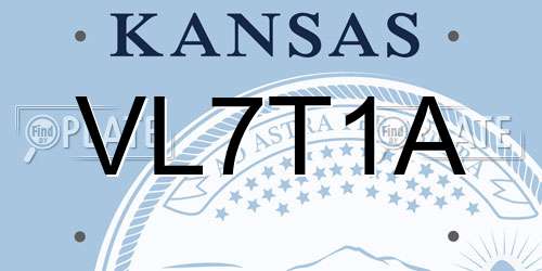 VL7T1A Kansas License Plate