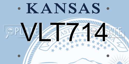 VLT714 Kansas License Plate