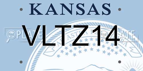 VLTZ14 Kansas License Plate