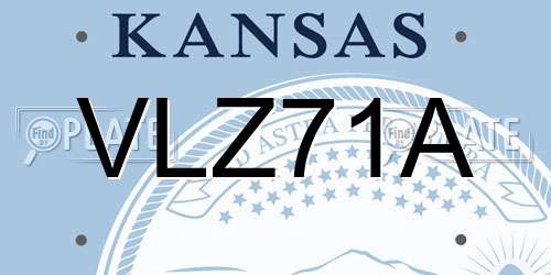 VLZ71A Kansas License Plate