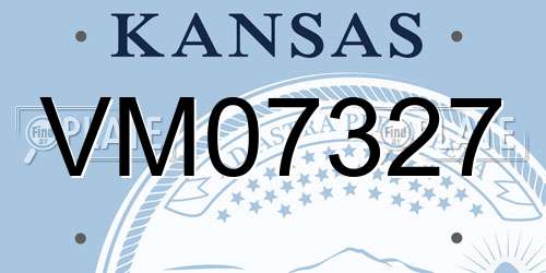 VM07327 Kansas License Plate
