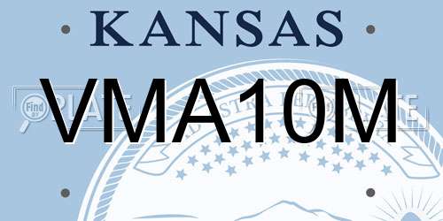 VMA10M Kansas License Plate