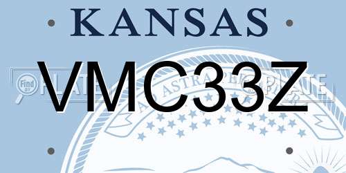 VMC33Z Kansas License Plate