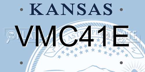 VMC41E Kansas License Plate