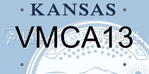 VMCA13 Kansas License Plate