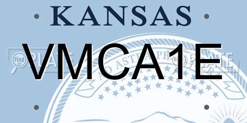 VMCA1E Kansas License Plate