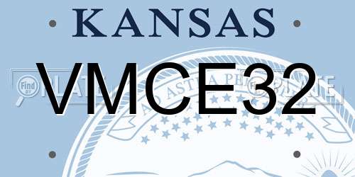 VMCE32 Kansas License Plate
