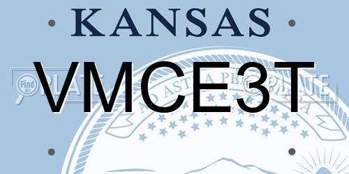 VMCE3T Kansas License Plate