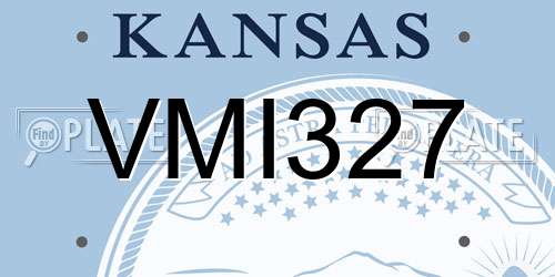 VMI327 Kansas License Plate