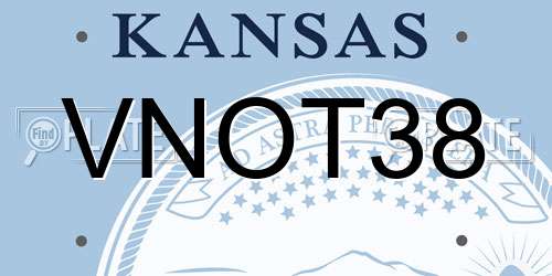 VNOT38 Kansas License Plate