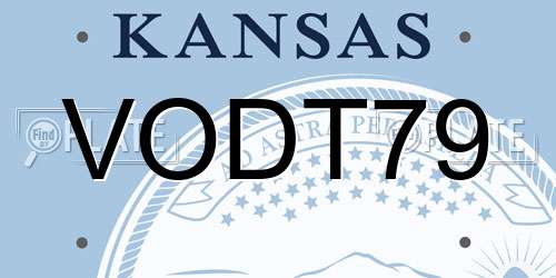 VODT79 Kansas License Plate