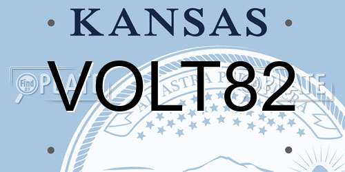 VOLT82 Kansas License Plate