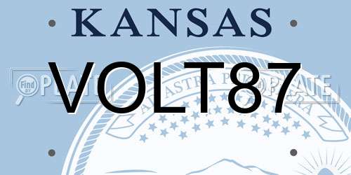 VOLT87 Kansas License Plate