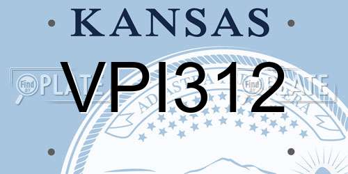 VPI312 Kansas License Plate