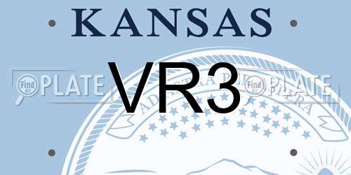 VR3 Kansas License Plate