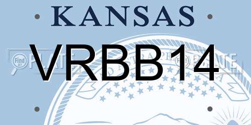 VRBB14 Kansas License Plate