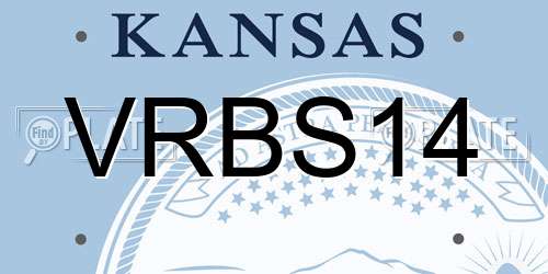 VRBS14 Kansas License Plate