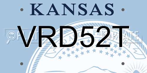 VRD52T Kansas License Plate