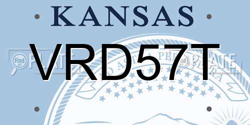 VRD57T Kansas License Plate