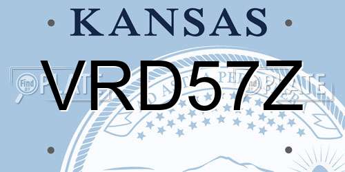 VRD57Z Kansas License Plate