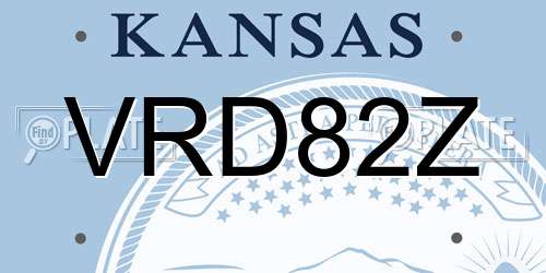 VRD82Z Kansas License Plate