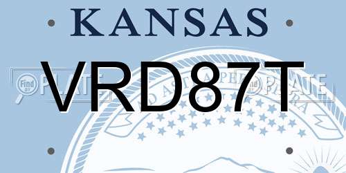 VRD87T Kansas License Plate