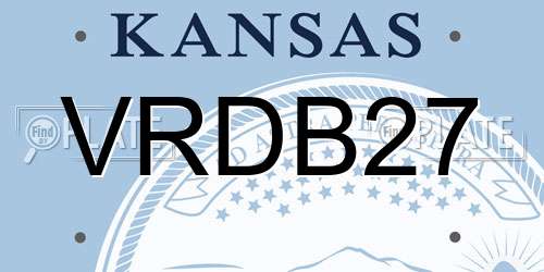 VRDB27 Kansas License Plate
