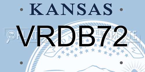VRDB72 Kansas License Plate