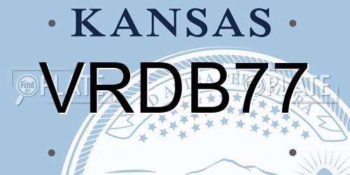 VRDB77 Kansas License Plate