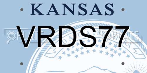 VRDS77 Kansas License Plate
