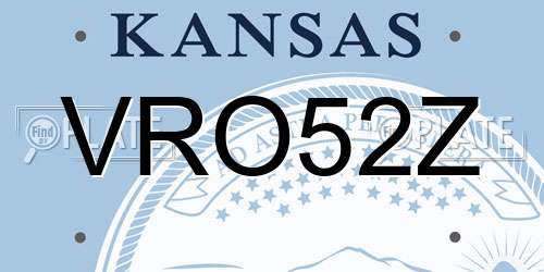 VRO52Z Kansas License Plate
