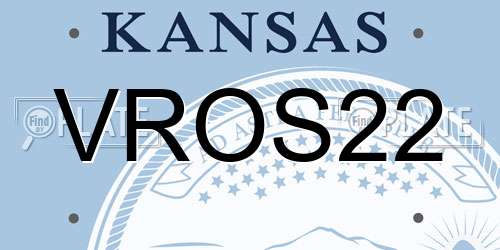 VROS22 Kansas License Plate