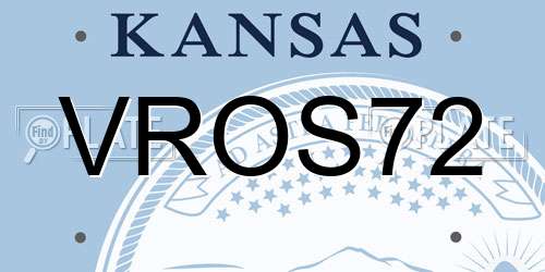 VROS72 Kansas License Plate