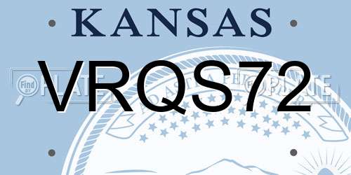 VRQS72 Kansas License Plate