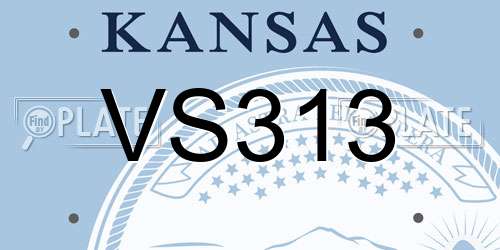 VS313 Kansas License Plate