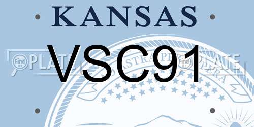 VSC91 Kansas License Plate