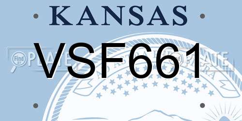 VSF661 Kansas License Plate