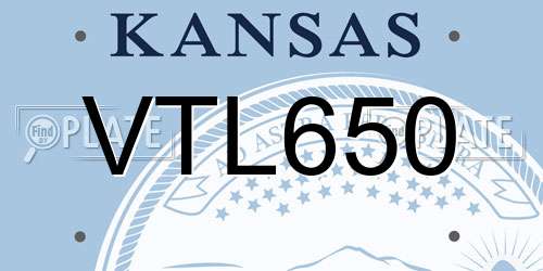 VTL650 Kansas License Plate