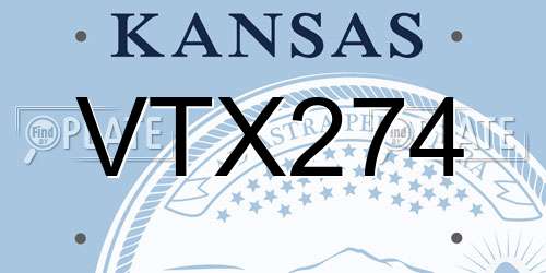 VTX274 Kansas License Plate