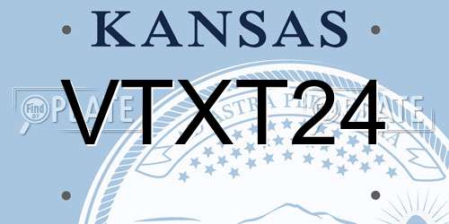 VTXT24 Kansas License Plate