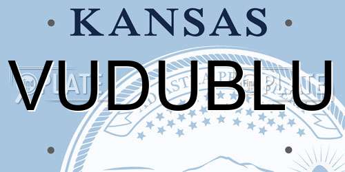 VUDUBLU Kansas License Plate