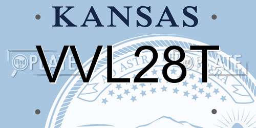 VVL28T Kansas License Plate
