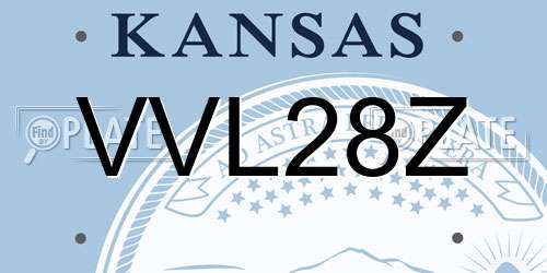 VVL28Z Kansas License Plate