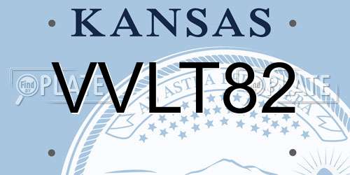 VVLT82 Kansas License Plate