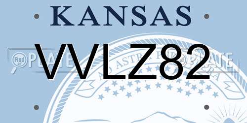 VVLZ82 Kansas License Plate