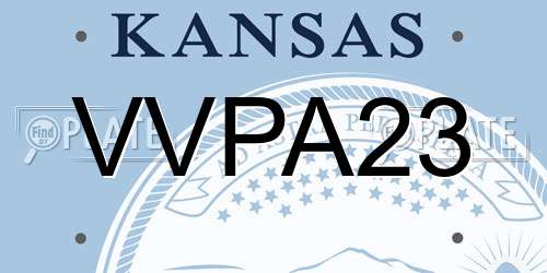 VVPA23 Kansas License Plate