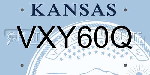 VXY60Q Kansas License Plate